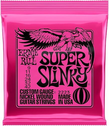 Ernie Ball Super Slinky Nickel Wound Electric Guitar Strings - .009-.042