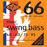 Rotosound RS66LC Swing Bass 66 Stainless Steel Roundwound Bass Guitar Strings - .040-.095 Medium Long Scale 4-string