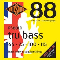 Rotosound RS88LD Tru Bass 88 Black Nylon Tapewound Bass Guitar Strings - .065-.115 Standard Long Scale 4-string